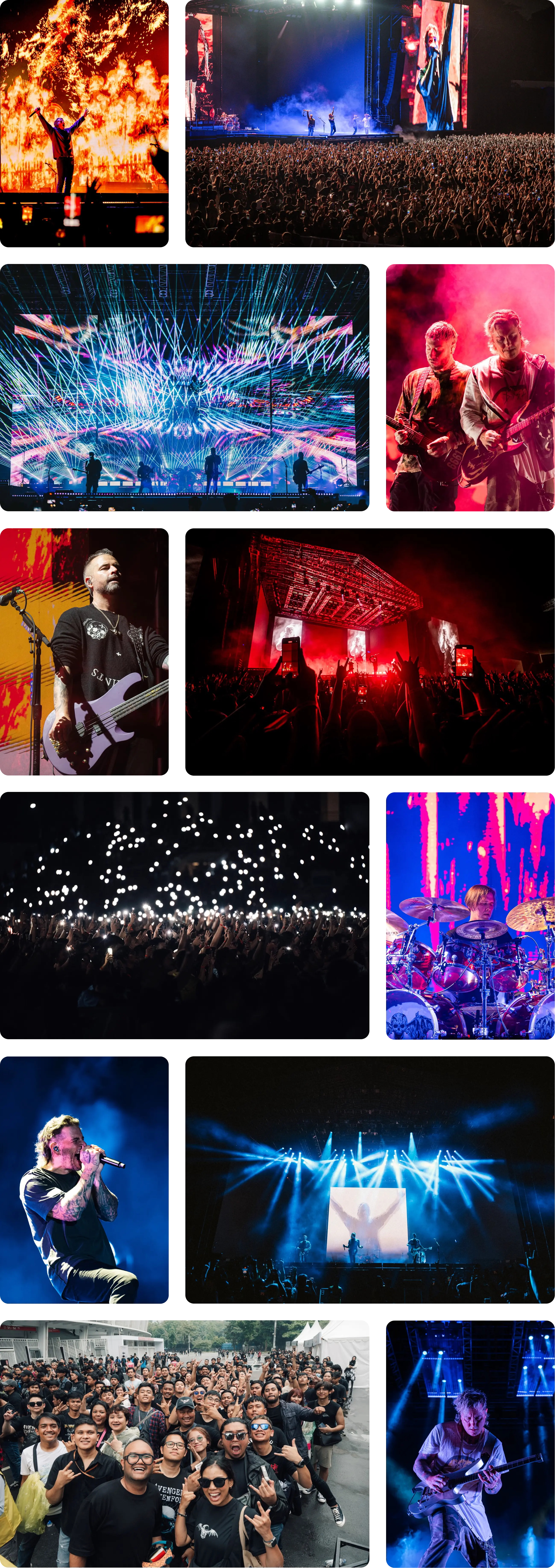Avenged Sevenfold with The Used: The Only Stop In Asia - Collage